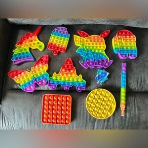 Rainbow Pop It Fidget Toy Set